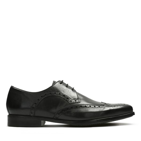 Clarks Mens Amieson Limit Brogues Black | USA-6489720